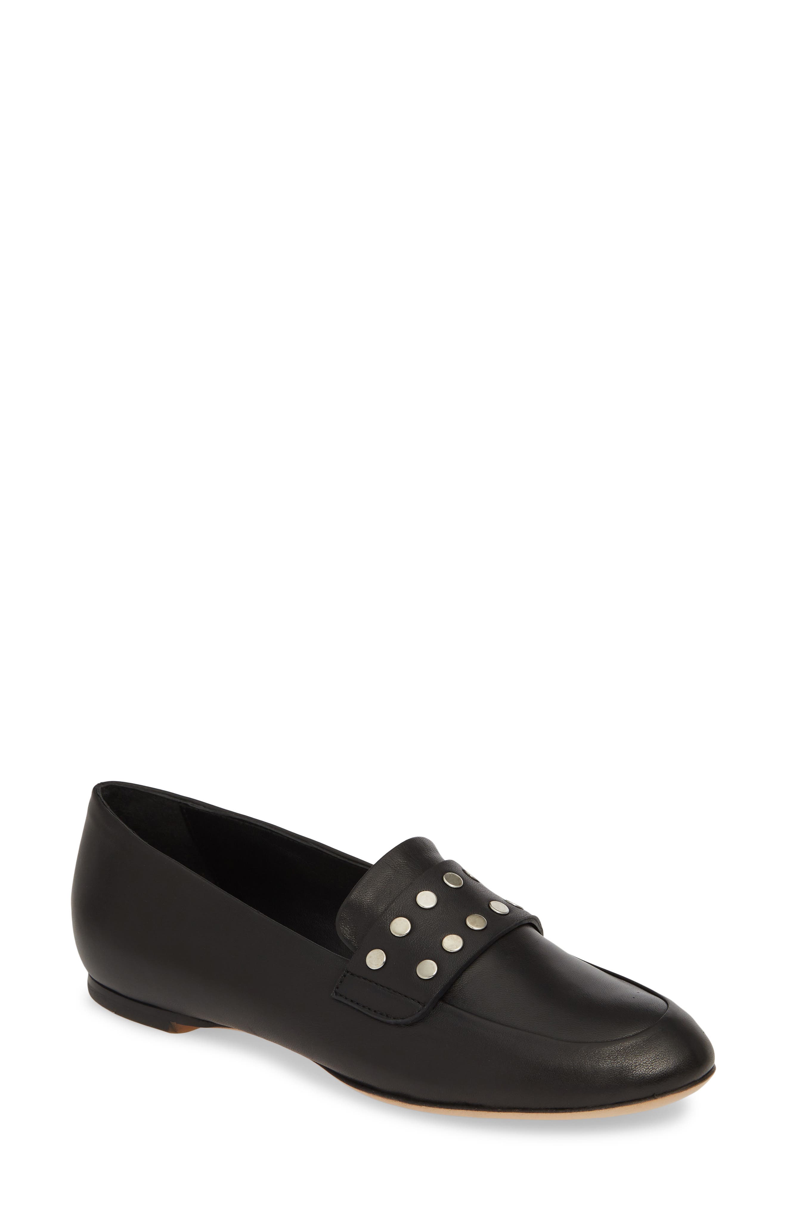 Agl Stud Strap Loafer, Black