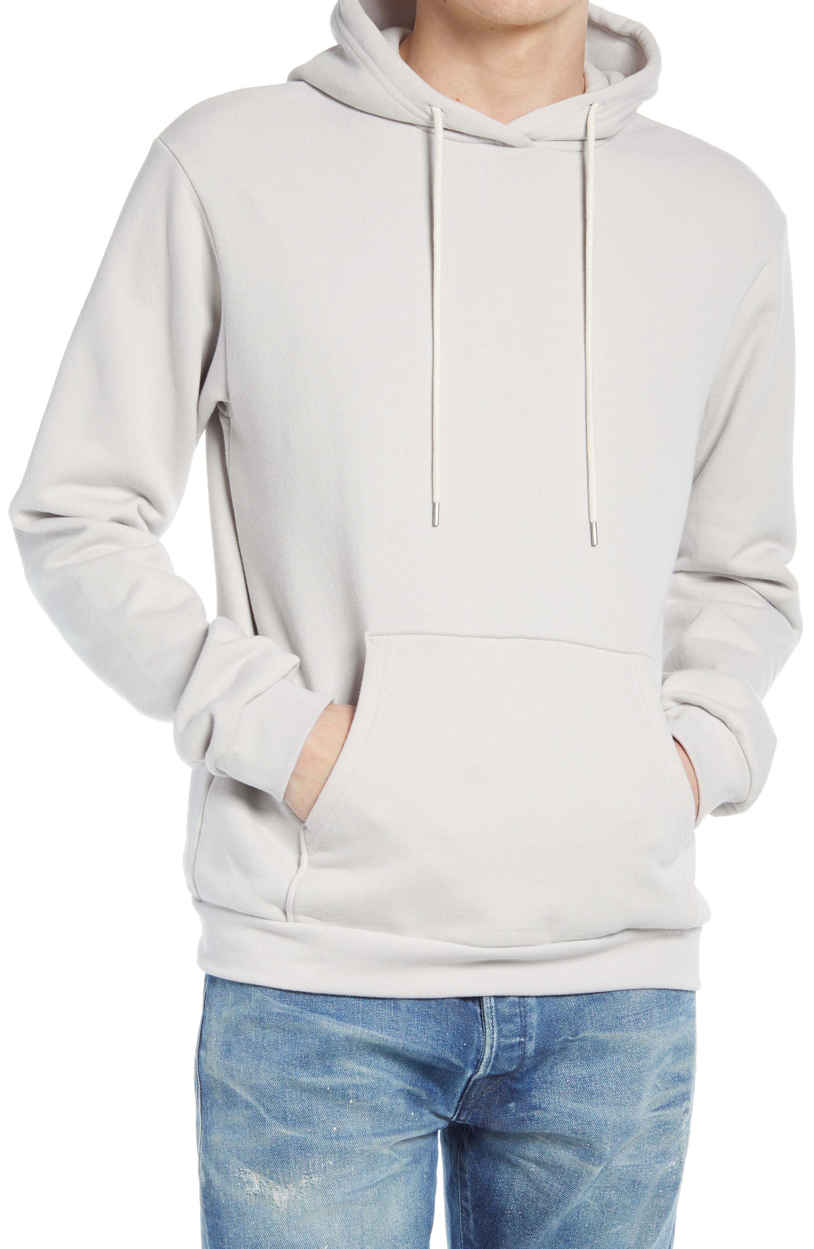 John Elliott Beach Relaxed Fit Hoodie in Moon Grey at Nordstrom, Size X-Small