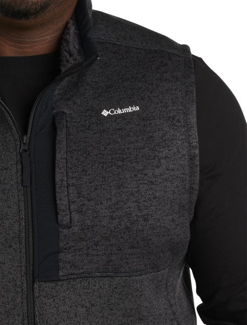 Shop Columbia Sweater Weather Vest In Black Hthr