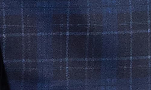 SAVILE ROW CO SAVILE ROW CO NAVY PLAID KNIT SPORT COAT 
