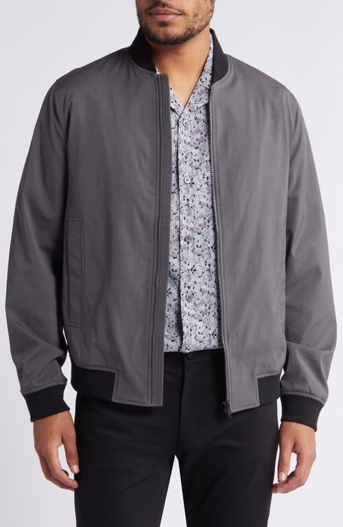 Shop Theory Brenton Stretch Nylon Bomber Jacket In Pestle