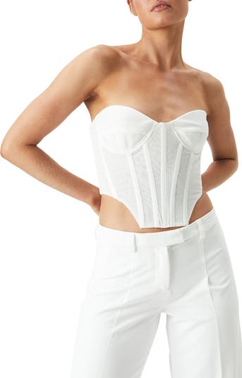 Fitted Corset Bustier In Orchid White