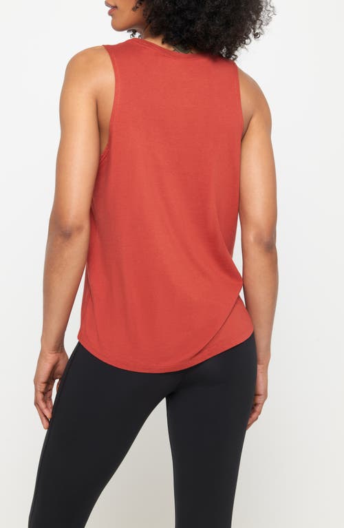 Shop Spiritual Gangster Love Lines Jade Graphic Tank In Redstone