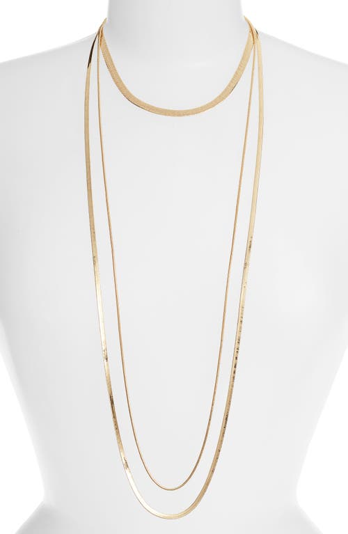 halogen(r) 3-in-1 Layered Snake Chain Necklace in Gold