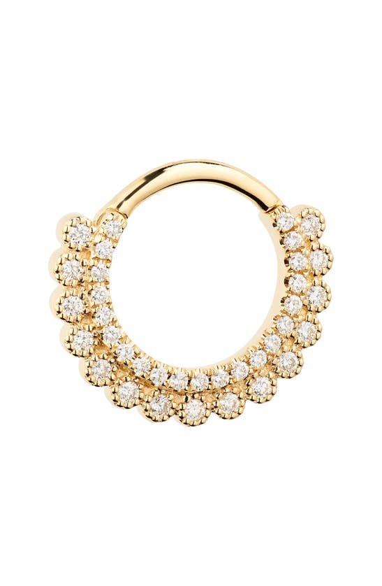 Shop Maria Tash Apsara Single Diamond Hoop Earring In Yellow Gold