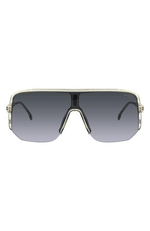 Shop Carrera Eyewear 99mm Oversize Shield Sunglasses In Grey/dark Grey Sf