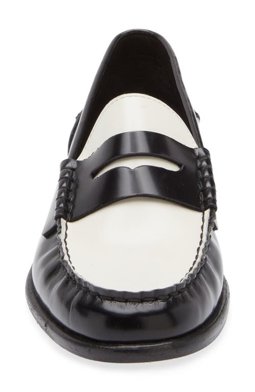 Rag & Bone Carter Penny Loafer In Black/white