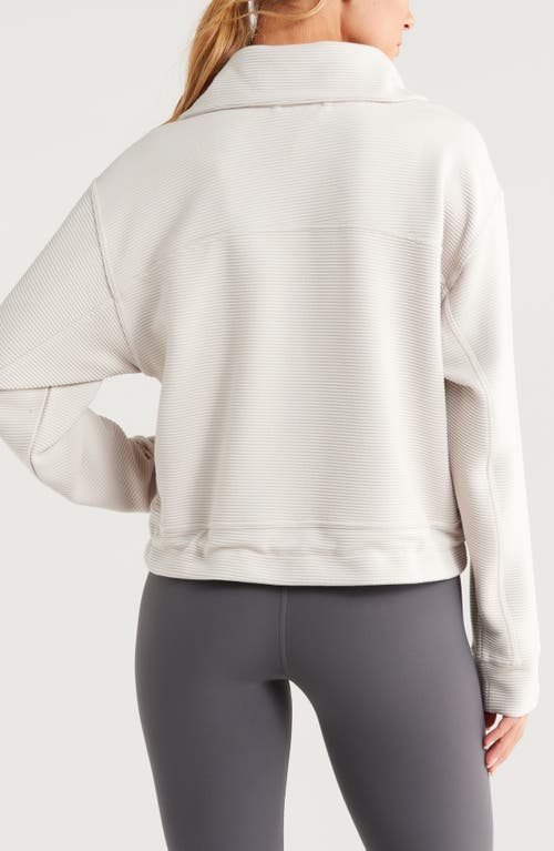 Zella Soft Modal Blend Half Zip Pullover In Grey Moonbeam