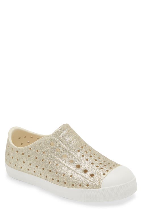 Native Shoes Jefferson Bling Glitter Slip-on Sneaker In Gold