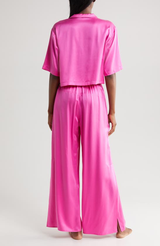Shop Lunya High Waist Washable Silk Pajamas In Caffeinated Pink