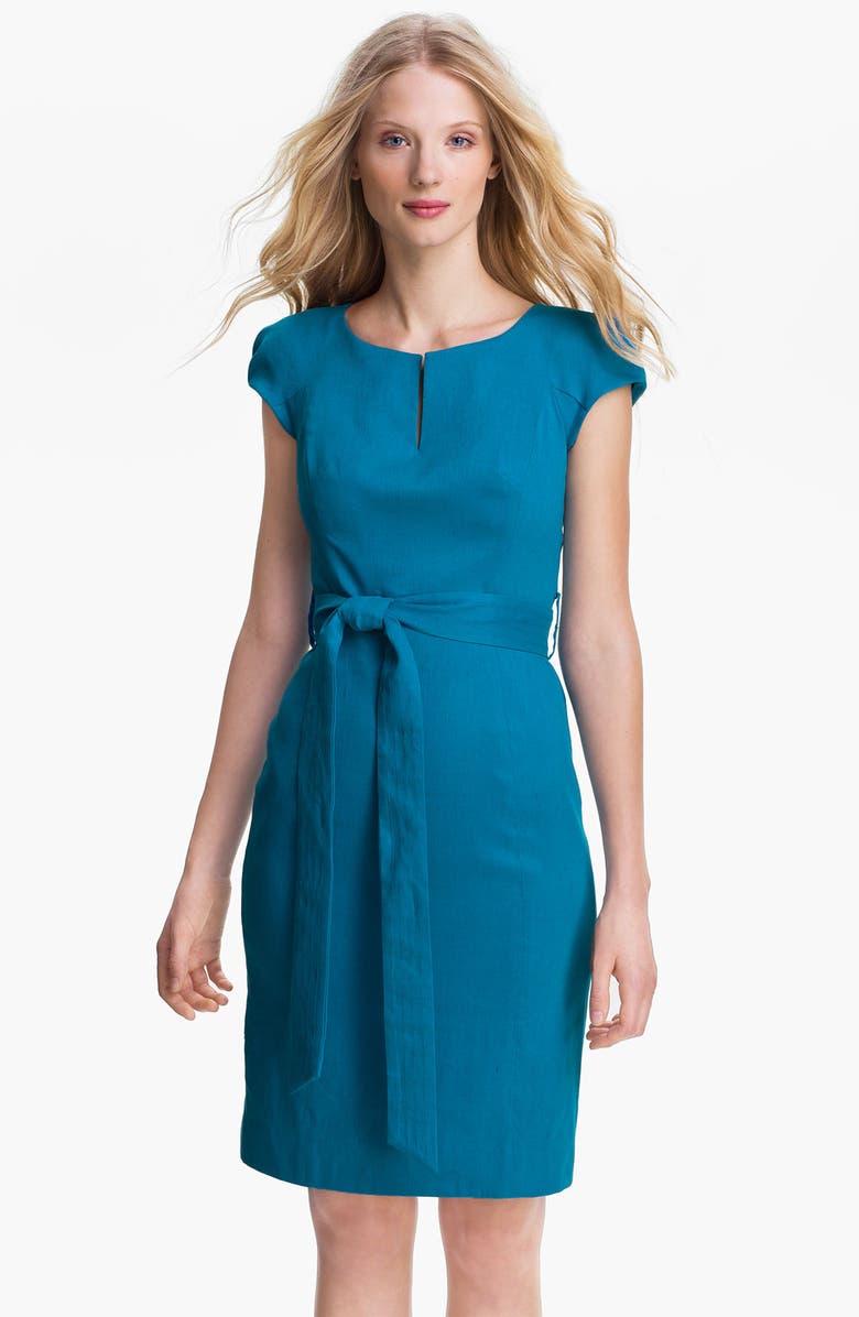 Milly 'Slim Haley' Linen Blend Sheath Dress | Nordstrom