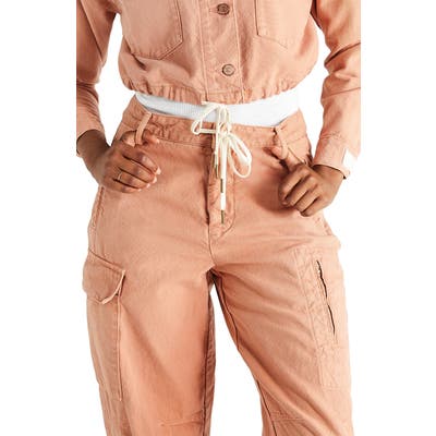 Etica Ren Utility Cargo Canvas Pants, Orange