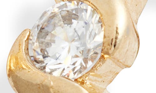 Child Of Wild Loxley Cubic Zirconia Huggie Hoop Earrings In Gold