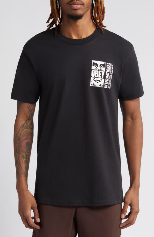 Obey Icon Cotton Graphic T-Shirt Black at Nordstrom,