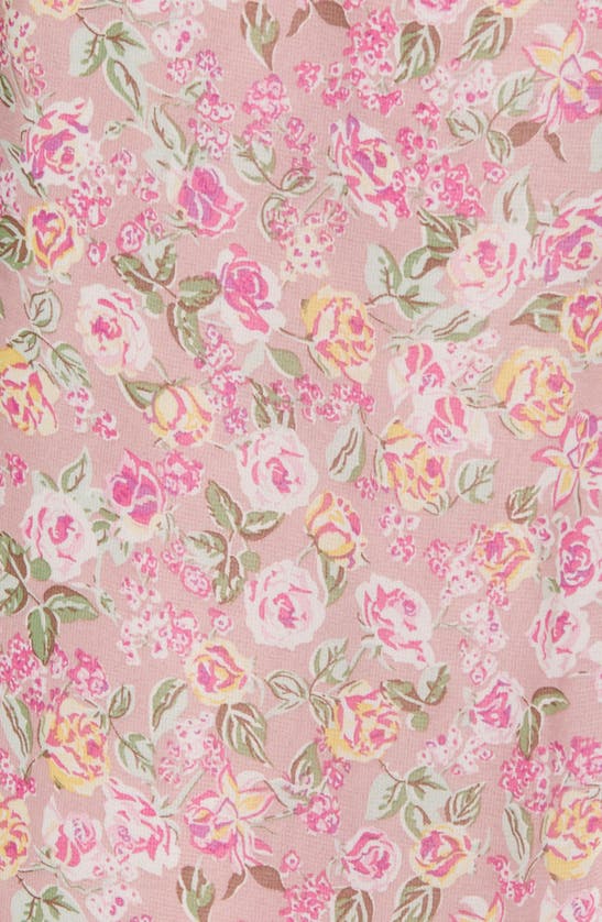 Shop Floret Studios Ruffle Side Tie Wrap Midi Dress In Mauve-pink