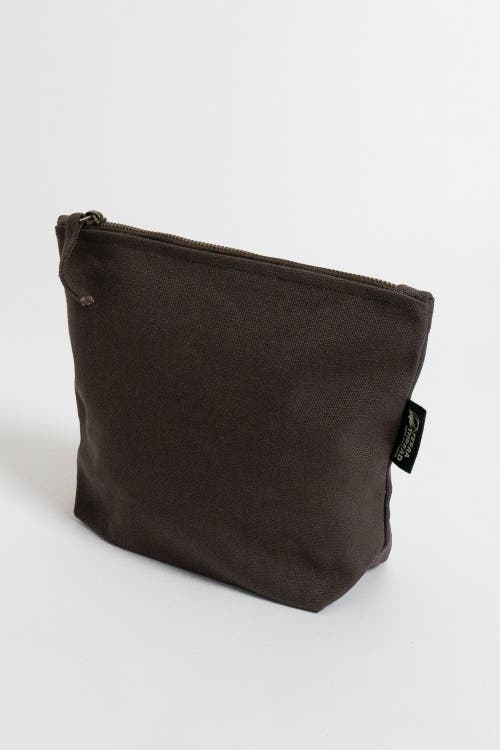 Shop Terra Thread Organic Cotton Makeup Bag In Chestnut Brown