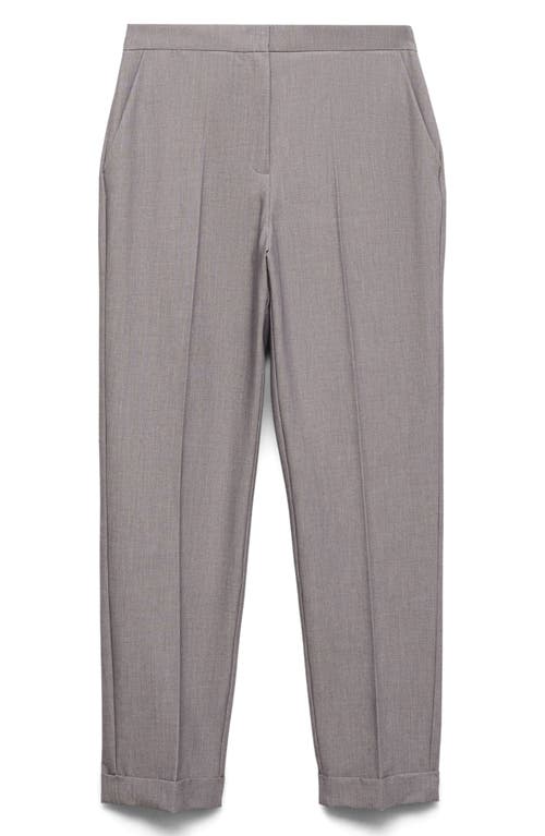 Mango Straight Leg Pants In Grey