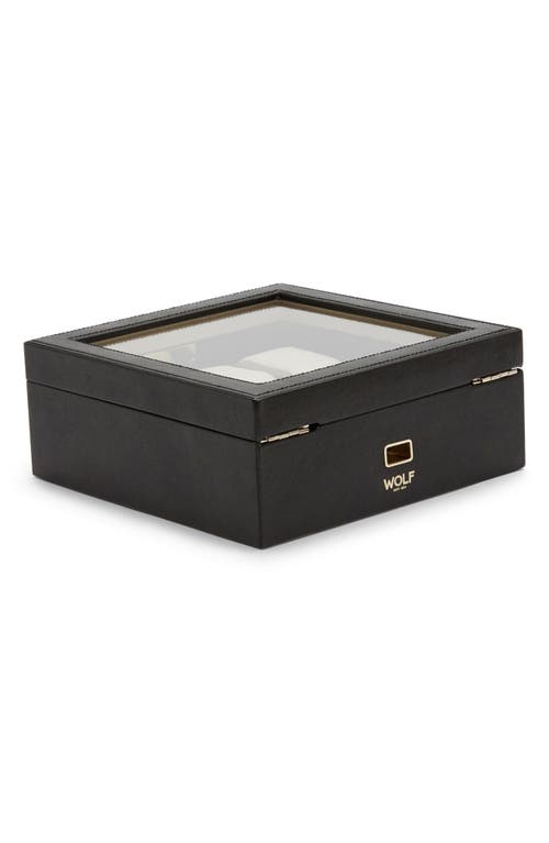 Shop Wolf Palermo 6-piece Watch Box In Black