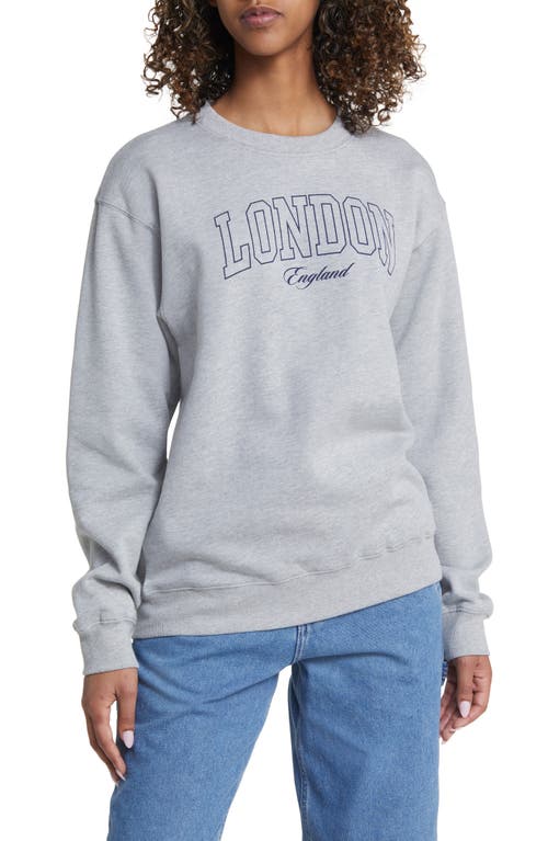 London Graphic Sweatshirt in Heather Grey