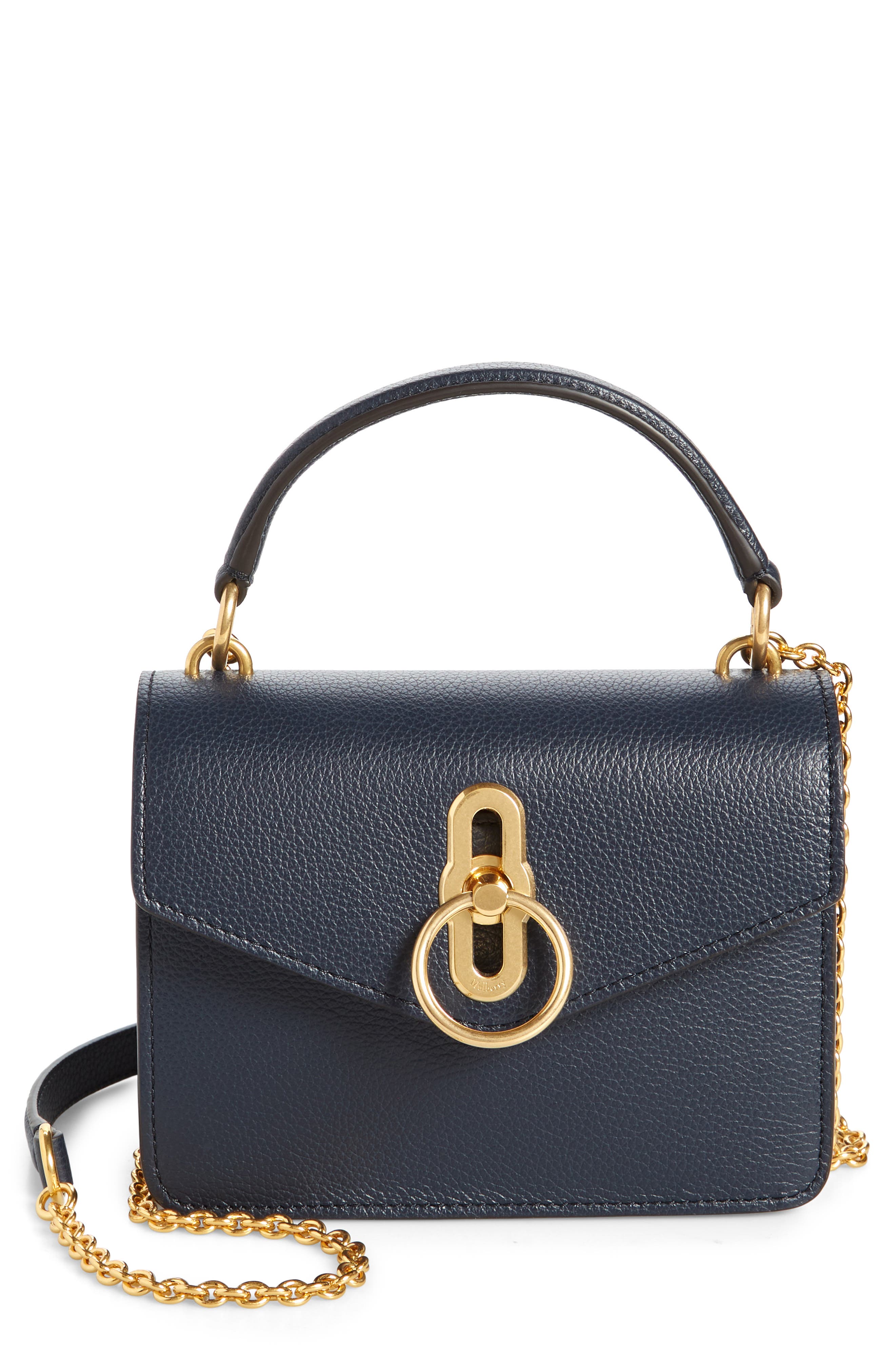 Mulberry Small Amberley Leather Crossbody Bag in Night Sky 