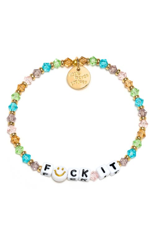 Little Words Project F-ck It Beaded Stretch Bracelet in Multi at Nordstrom, Size Small