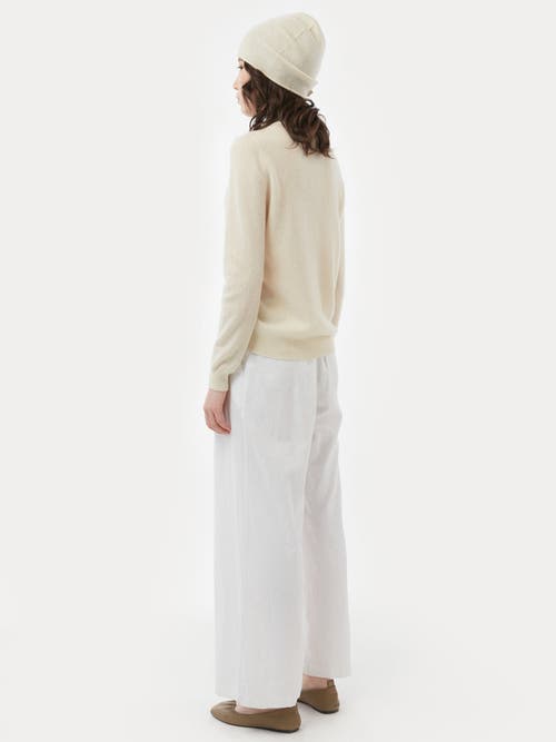 Gobi Cashmere Cashmere Hat And Sweater Set In Off White