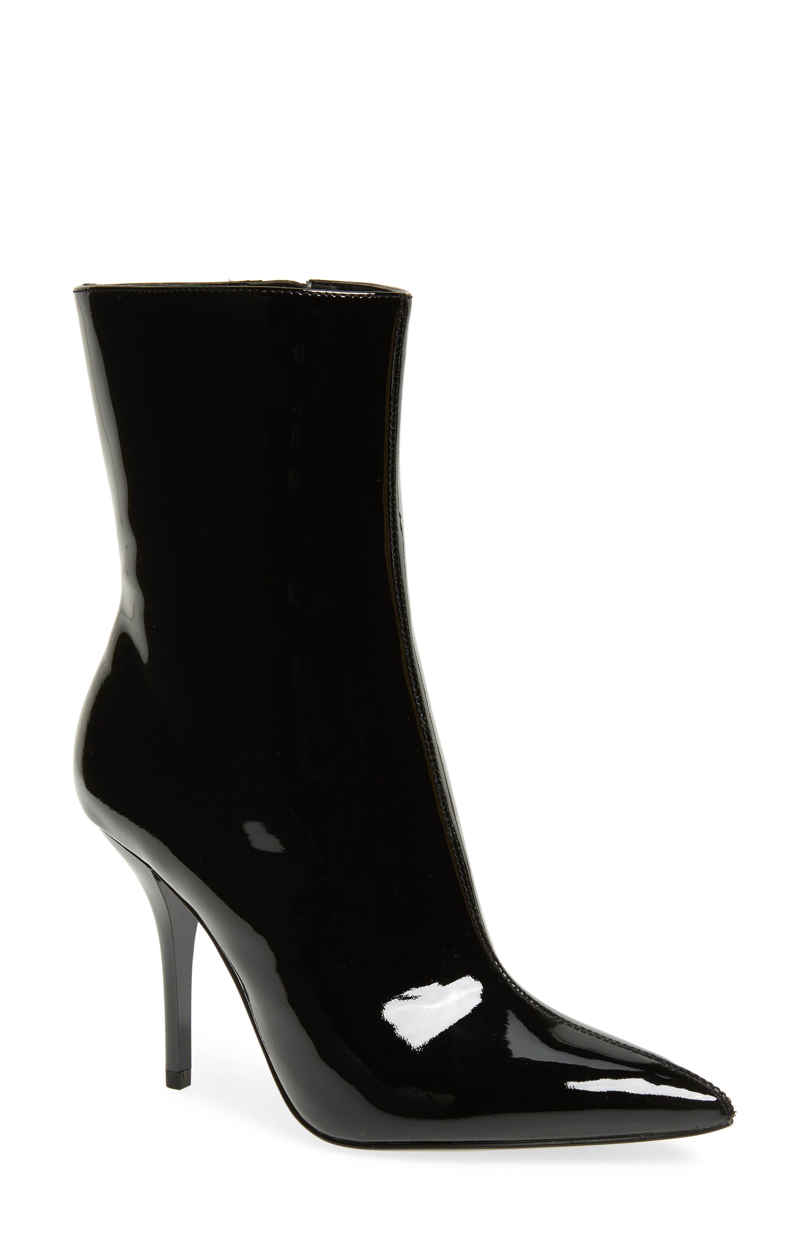 alexander mcqueen black and red chelsea leather boots
