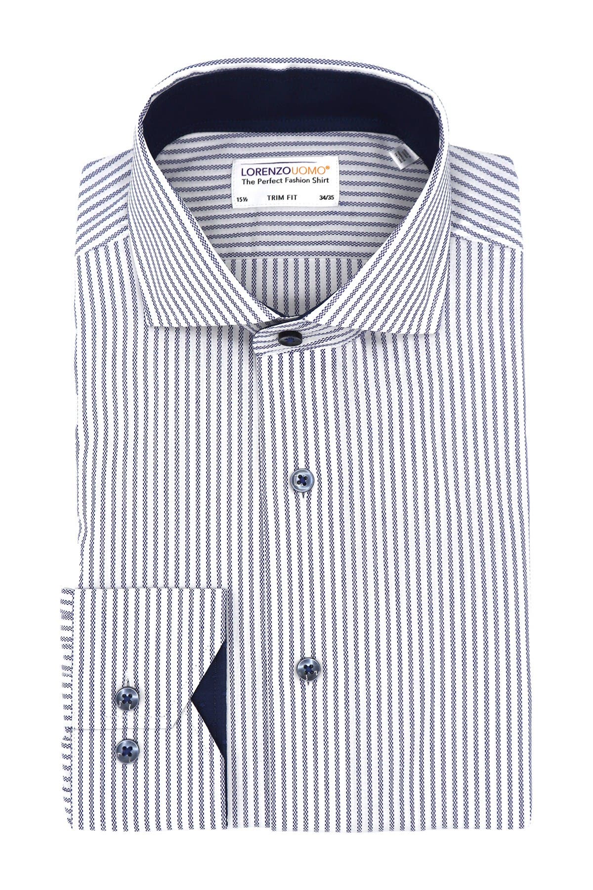 lorenzo uomo trim fit dress shirt