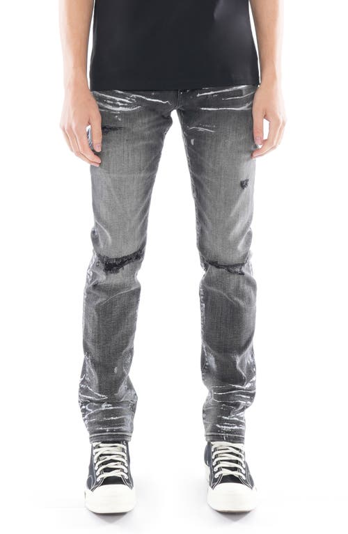 Cult of Individuality Rocker Ripped Slim Fit Jeans in Silver Streak