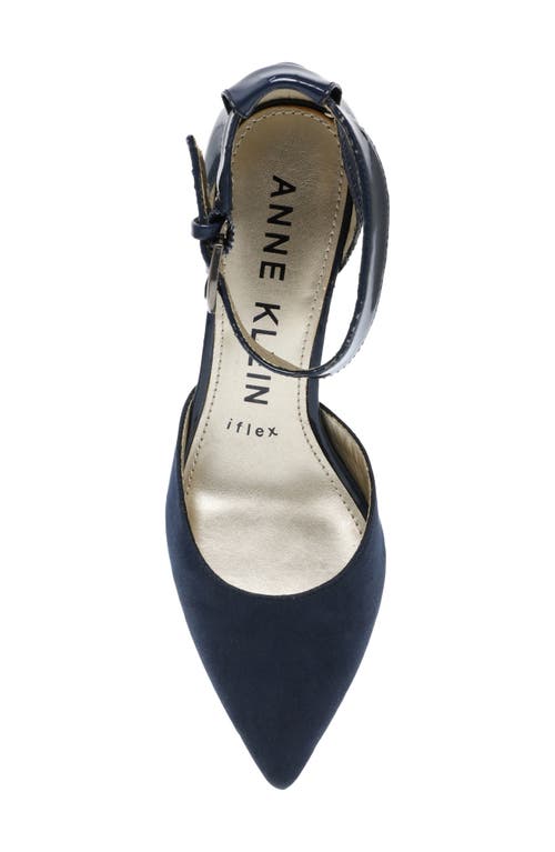 Shop Anne Klein Fabulist Pointed Toe Pump In Navy