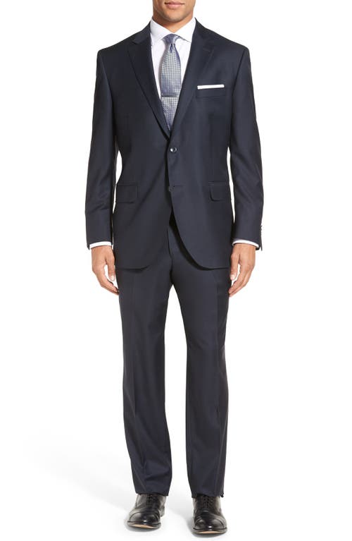 Peter Millar Flynn Classic Fit Solid Wool Suit in Navy