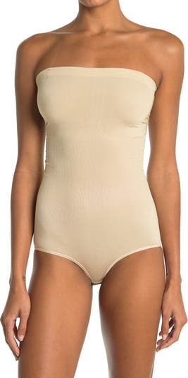 Hanes Womens Perfect Bodywear Seamless Bodysuit, XL, Nude 