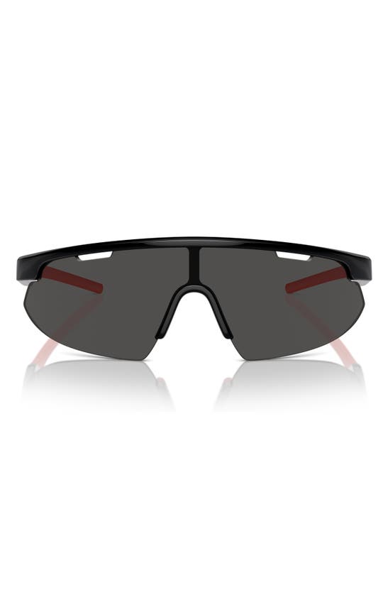 Scuderia Ferrari 141mm Irregular Shield Sunglasses In Black