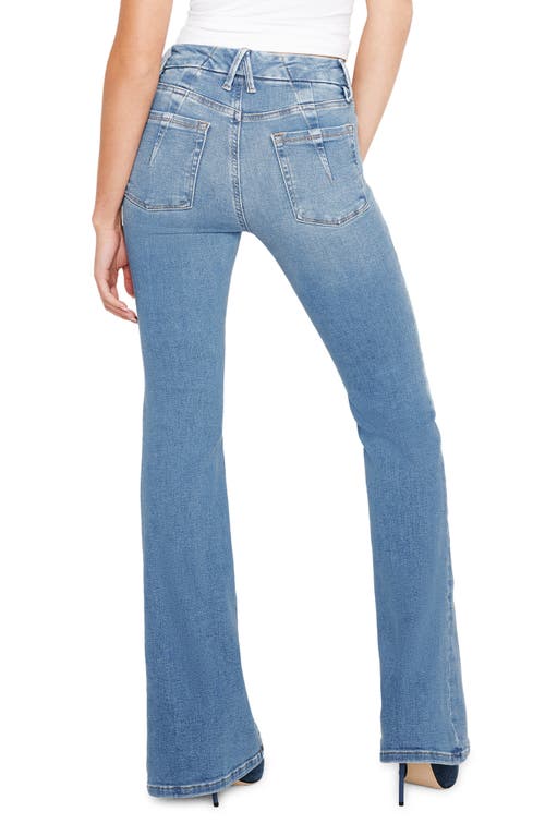 Shop Good American Good Legs Flare Jeans In Indigo456