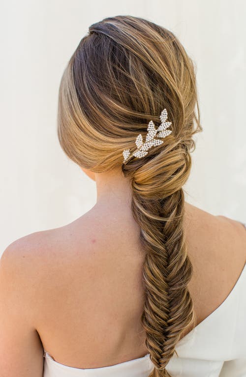 Shop Brides And Hairpins Brides & Hairpins Petra Hair Clip In Gold