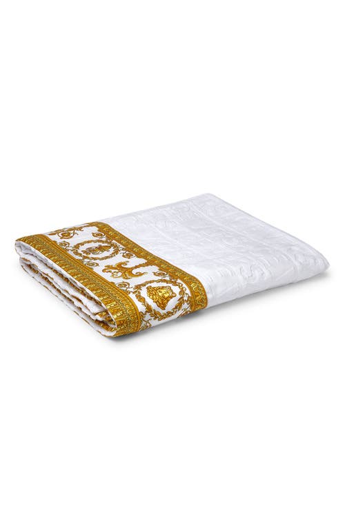 Versace I Heart Baroque Beach Towel in White at Nordstrom