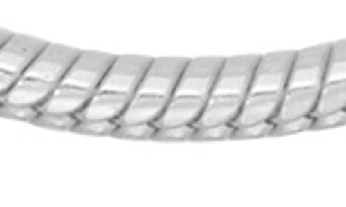 Fzn Sterling Silver Twist Snake Chain Necklace In White