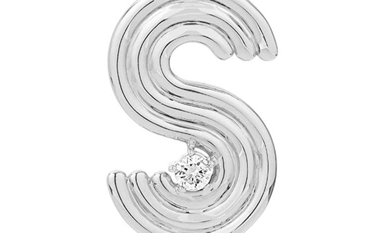 Shop Adina Reyter Groovy Letter Charm Pendant In Silver - S