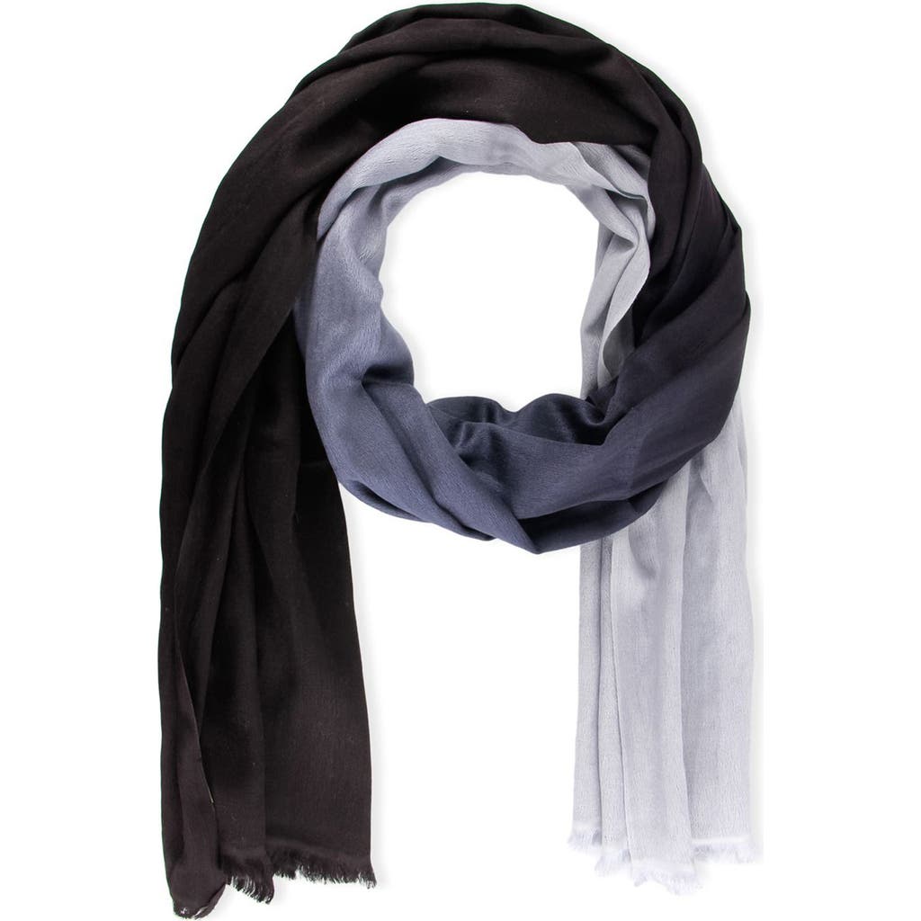 Saachi Ombre Cashmere & Silk-blend Scarf In Black