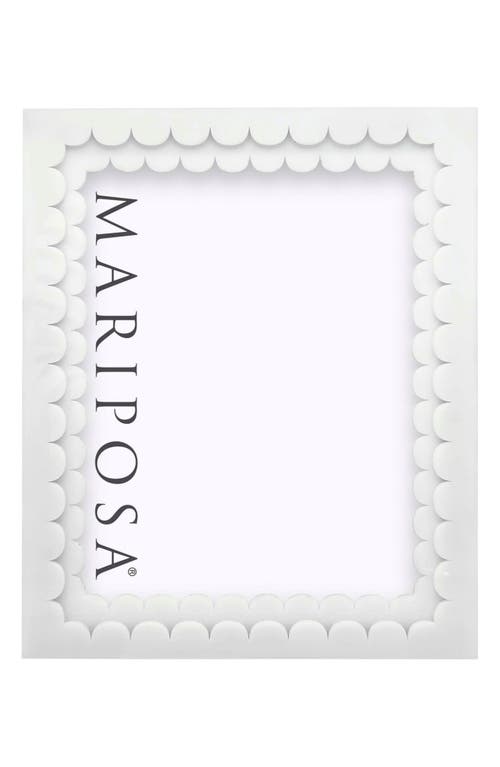 Mariposa Double Scallop Picture Frame In White