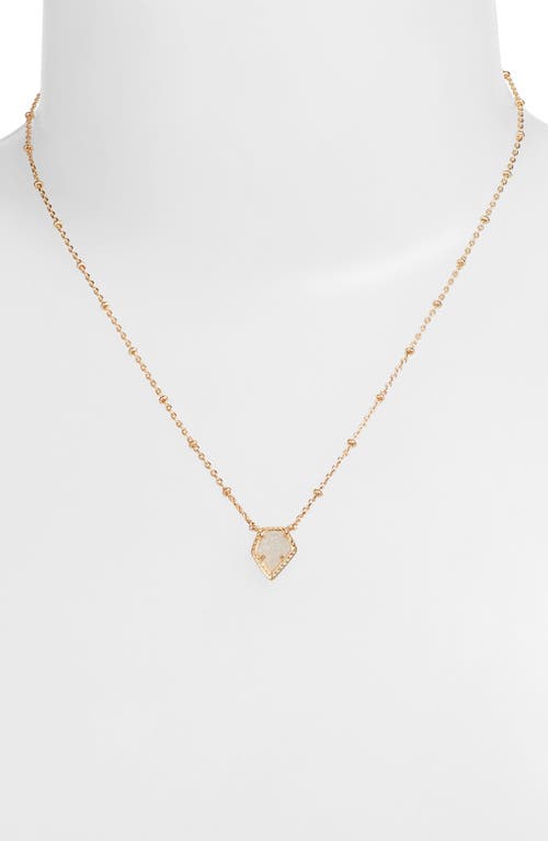 Kendra Scott Tess Station Chain Pendant Necklace In Gold/iridescent Drusy