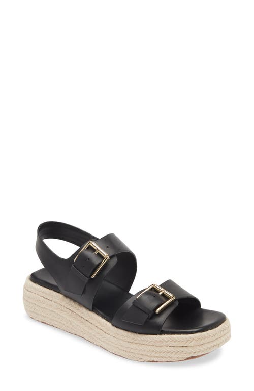 Avila Slingback Espadrille Platform Sandal in Black