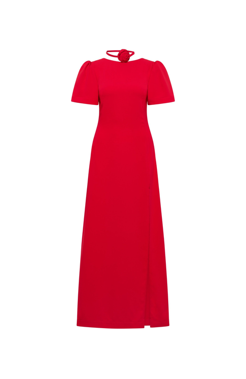 Shop Nanas Nana's Celine Maxi Dress In Red