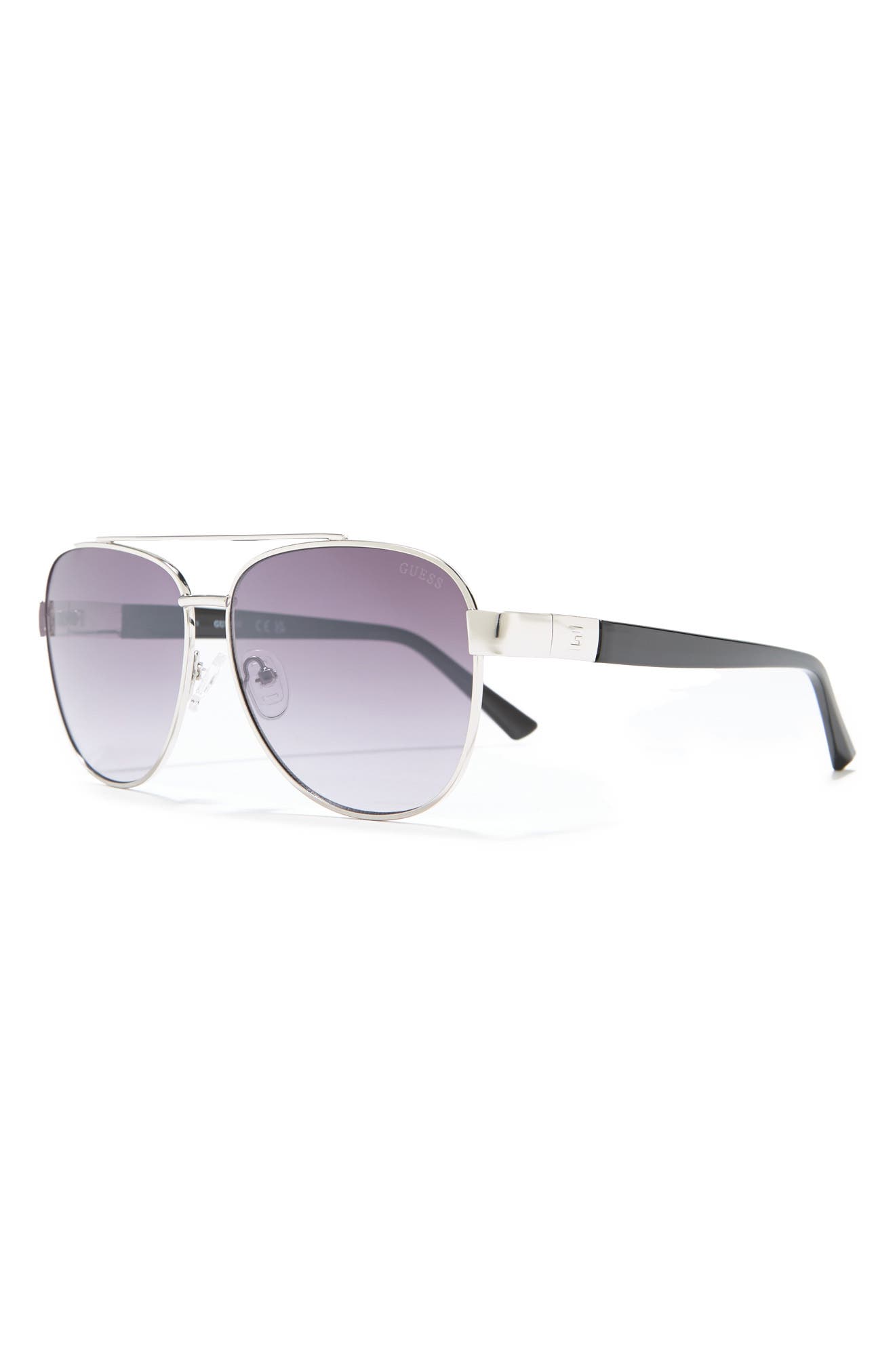 guess 58mm aviator sunglasses