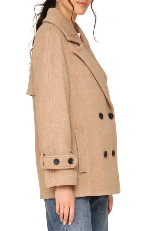 Shop Avec Les Filles Relaxed Swing Peacoat In Camel