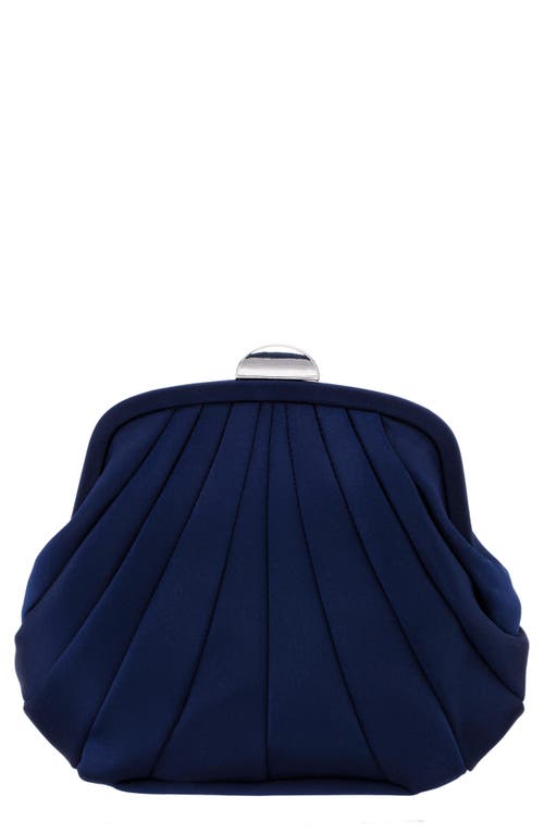 Nina Billow Art Deco Frame Clutch In New Navy