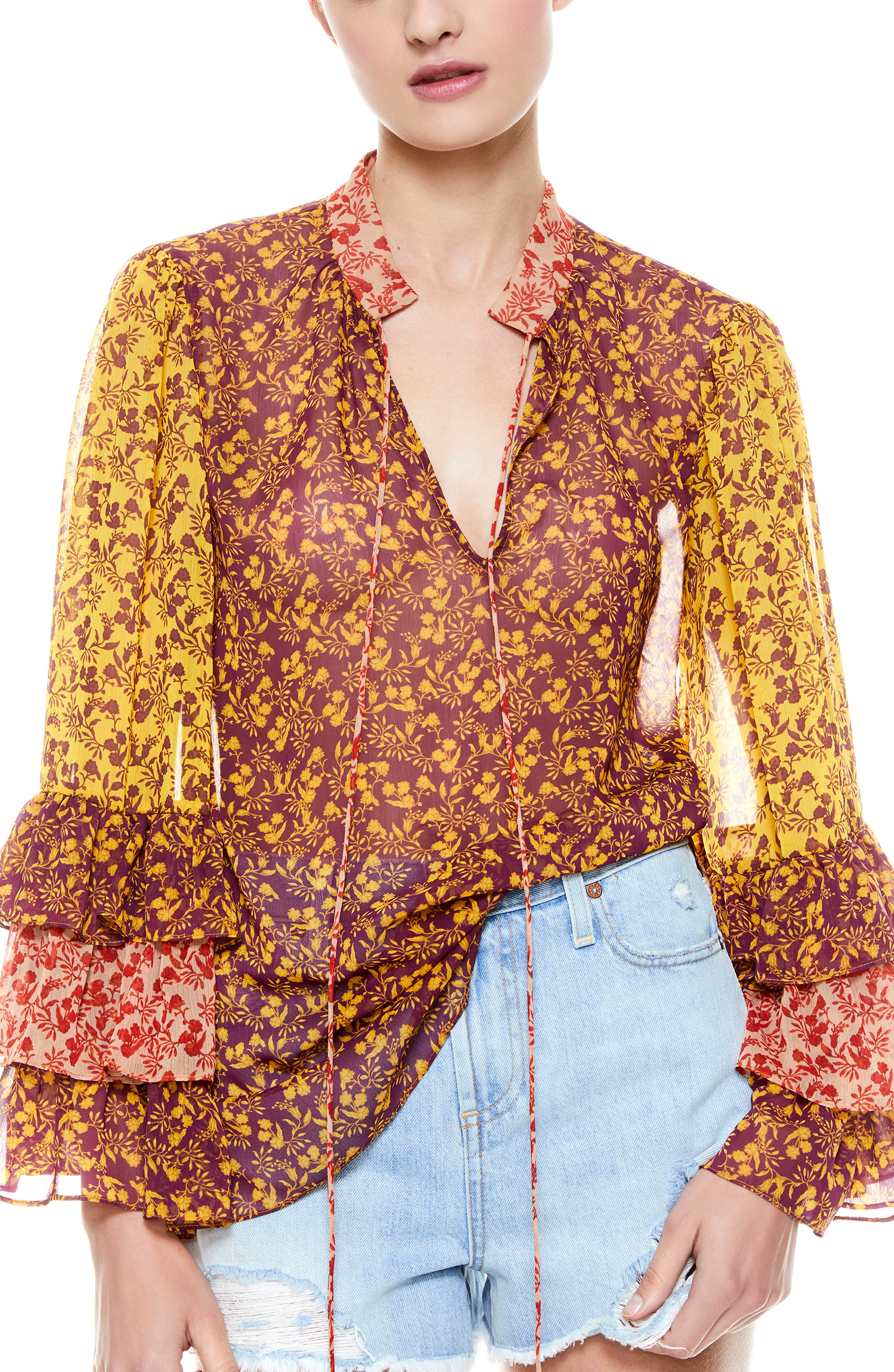 tiered ruffle blouse