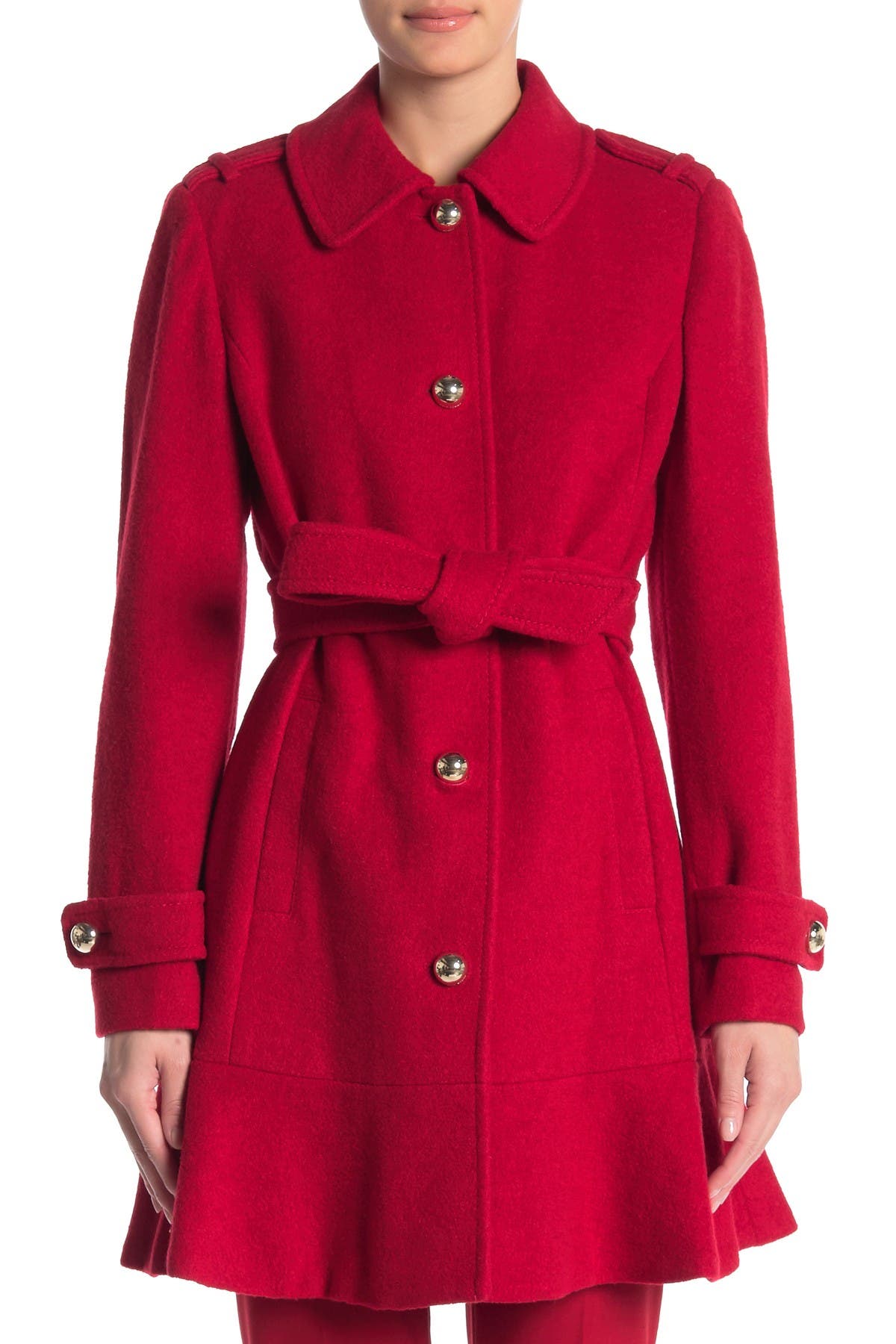 kate spade new york ruffled wrap coat