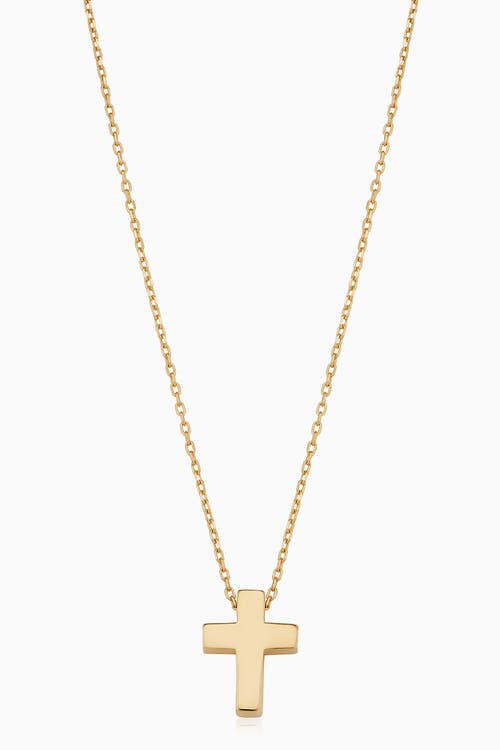 Shop Oradina 14k Yellow Gold Crossroads Pendant Necklace