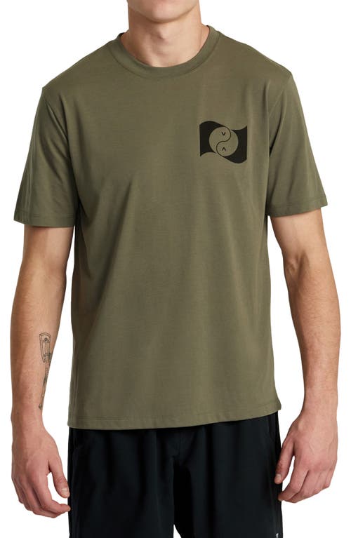 Balance Banner Graphic Performance T-Shirt in Olive